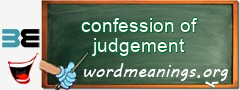 WordMeaning blackboard for confession of judgement